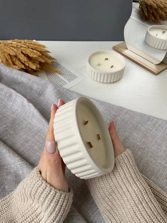 Handmade Scented Candle — Vanilla Clouds (Vanilla & Tonka Bean)